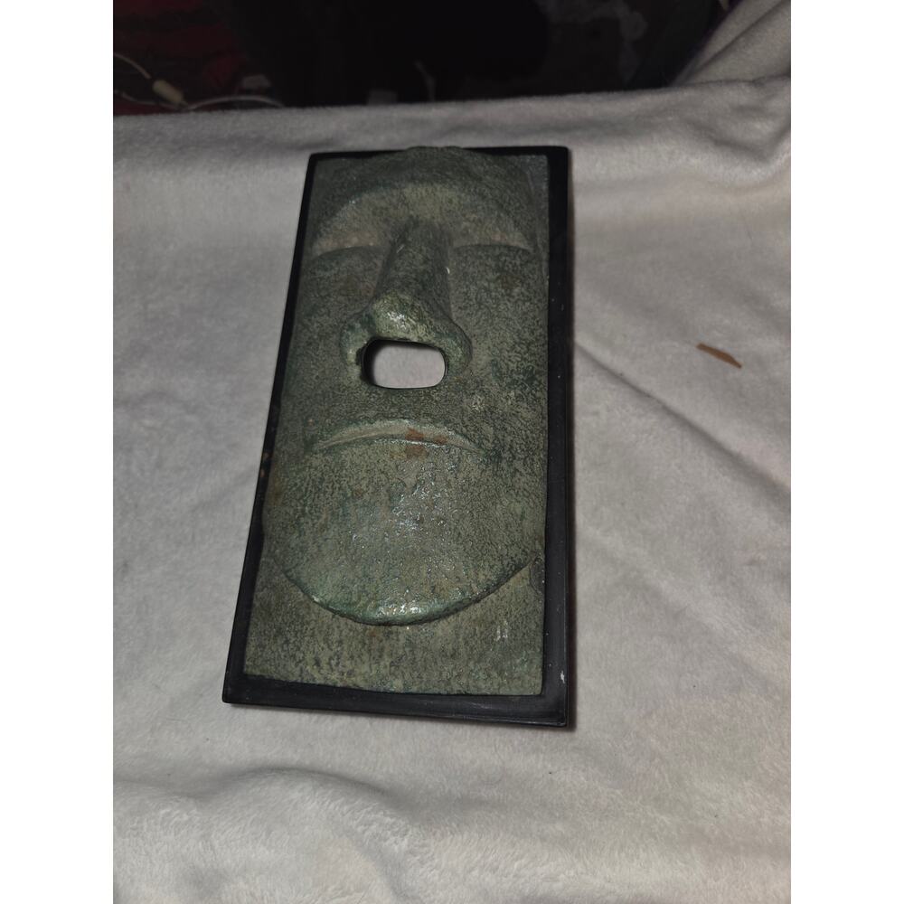 Rotary hero Moai Facial Tissue Box Holder Cover Easter Island Face Tiki Art
